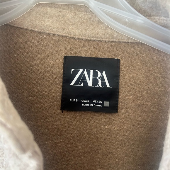 Zara Beige Shirt Jacket - Picture 2 of 2